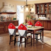   Karácsonyi székdekor skandináv manó 50 x 60 cm piros/szürke
