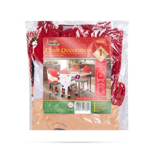 Karácsonyi székdekor szett Télanyó 47 x 75 cm piros/fehér