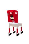 Karácsonyi székdekor szett Hóember 50 x 60 cm piros/fehér