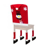   Karácsonyi székdekor szett Hóember 50 x 60 cm piros/fehér