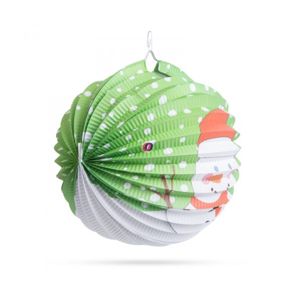 Karácsonyi lampion Hóember mintával 25 cm