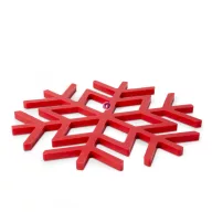 Szilikon edényalátét jégkristály piros 17 cm