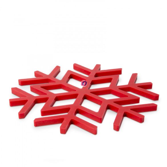 Szilikon edényalátét jégkristály piros 17 cm