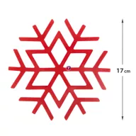 Szilikon edényalátét jégkristály piros 17 cm