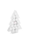 17 db-os fehér karácsonyfa gömb szett 3cm-es gömbök