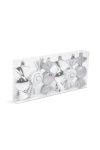 Karácsonyfadísz szett - ezüst cukor - 10 x 3,6 cm - 6 db / szett