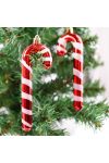 6 db-os Candy cane karácsonyfadísz szett 13 cm