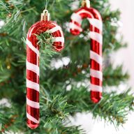 6 db-os Candy cane karácsonyfadísz szett 13 cm