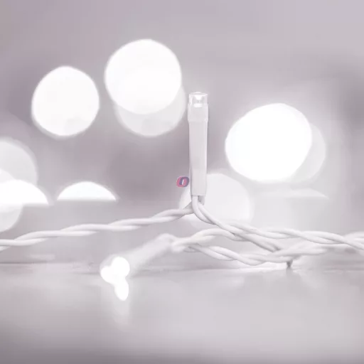 Kültéri Fényfüggöny - 200 db LED - középfehér - hálózati - IP44 - 4,2 m - 8 program