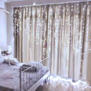  Kültéri Fényfüggöny - 100 db LED - középfehér - hálózati - IP44 - 2,2 m - 8 program