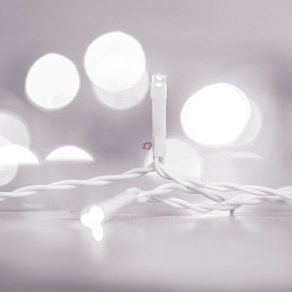Kültéri Fényfüggöny - 100 db LED - középfehér - hálózati - IP44 - 2,2 m - 8 program