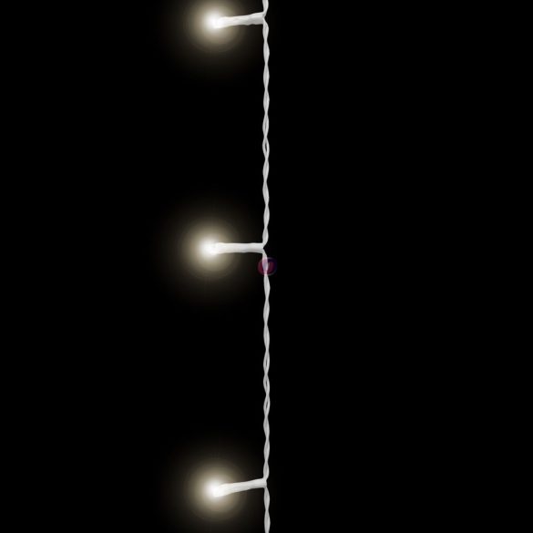 Kültéri Fényfüggöny - 100 db LED - középfehér - hálózati - IP44 - 2,2 m - 8 program