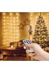 Kültéri Fényfüggöny 100 db melegfehér microLED-del - 3 x 1 m - 230V - távirányítós