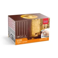   Kültéri Fényfüggöny 100 db melegfehér microLED-del - 3 x 1 m - 230V - távirányítós