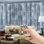 Kültéri Fényfüggöny - 300 db hidegfehér microLED-del - 3 x 3 m - 230V - távirányítós