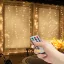 Kültéri Fényfüggöny - 100 db melegfehér LED-del - 3 x 1 m - 230V - távirányítós