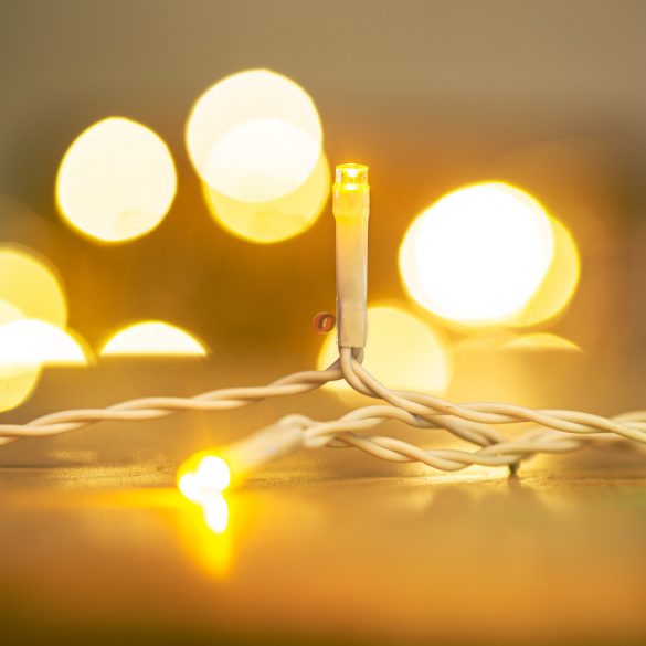 Kültéri Fényfüggöny - 100 db melegfehér LED-del - 3 x 1 m - 230V - távirányítós