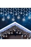 Prémium Kültéri LED-es jégcsap fényfüggöny hópelyhes 224 LED 3m hidegfehér
