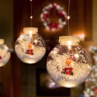   Prémium Kültéri LED-es gömb fényfüggöny 110 LED 2,7m melegfehér