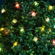   Tavaszi nyuszis fényfüzér LED fényfüzér 2 m - 20 LED - 2 x AA