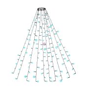   Kültéri karácsonyfa fényfüzér - 1,9 m - 120 LED, hidegfehér - IP44