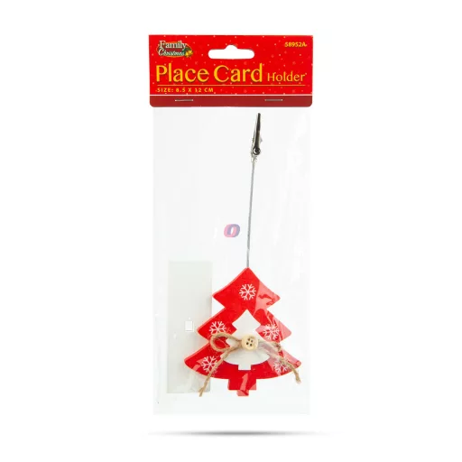 Ültetőkártya tartó - csipeszes - fenyőfa - 8,5 x 12 cm