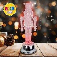 LED-es akril diótörő dekoráció - RGB LED - 15 x 5 x 5 cm - elemes   LED-es akril diótörő dekoráció - RGB LED - 15 x 5 x 5 cm - elemes