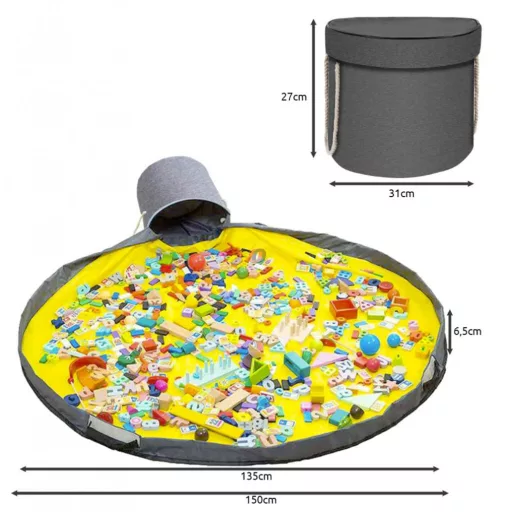 Prémium Játéktároló játszószőnyeggel 150 cm