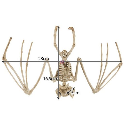 Halloweeni csontváz denevér 30 cm