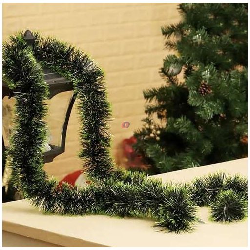 6m fenyő girland extra duci boa ombre zöld