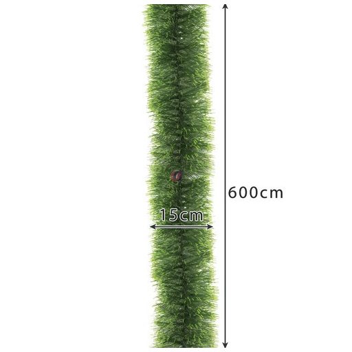 6m fenyő girland extra duci boa ombre zöld