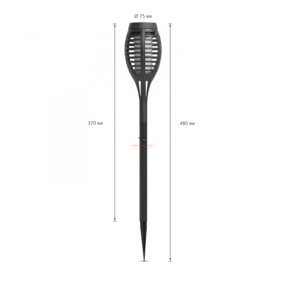 Lángokat imitáló szolár LED lámpa 4 db-os szett 51 cm
