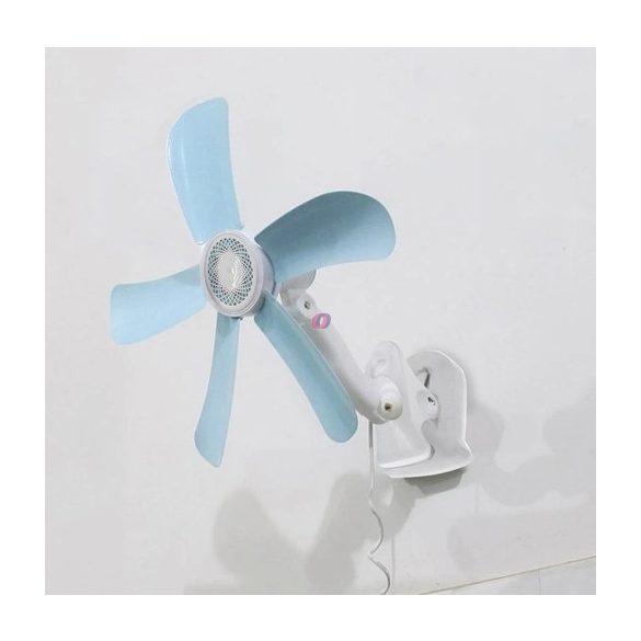 Plafonra, polcra akasztható Mobil ventilátor csíptetős 220V 40cm