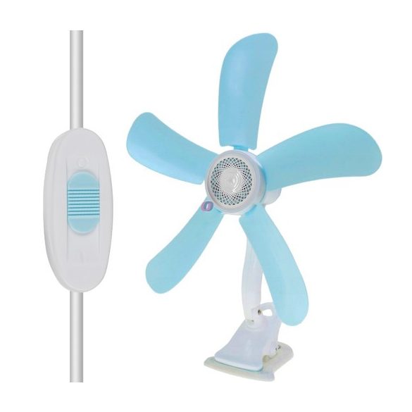 Plafonra, polcra akasztható Mobil ventilátor csíptetős 220V 40cm