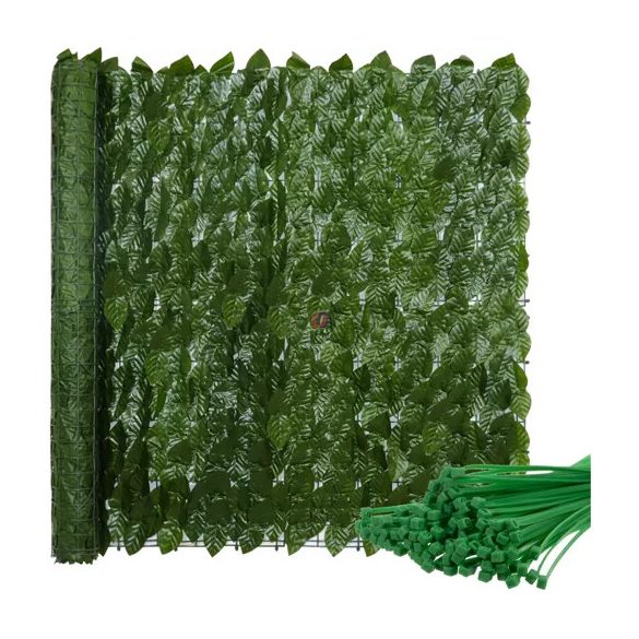 Belátásgátló levelekkel, toldható, modulos 300x50 cm műsövény