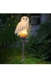 Szolár Bagoly lámpa leszúrható 35 cm, melegfehér LED