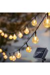 XL Napelemes vintage kristály led fényfüzér 12  m 100 LED