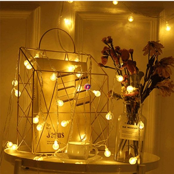 XL Napelemes vintage kristály led fényfüzér 12  m 100 LED