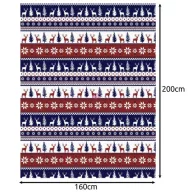   Karácsonyi skandináv mintás pléd 160x200 cm + 2 párnahuzat