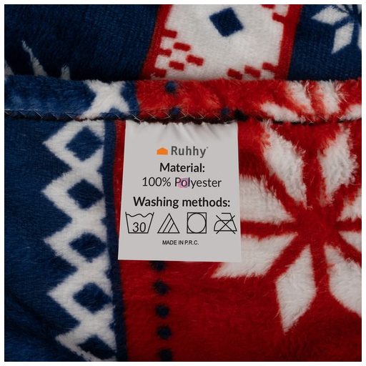 Karácsonyi skandináv mintás pléd 160x200 cm + 2 párnahuzat