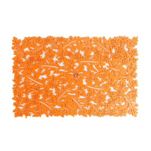 Őszi tányéralátét - filc, narancssárga - 44,5 x 28,5 cm