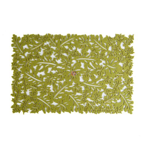 Őszi tányéralátét - filc, zöld- 44,5 x 28,5 cm