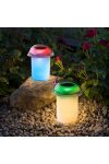 Napelemes kerti lámpa Színváltó RGB Dupla LED-el MOMO