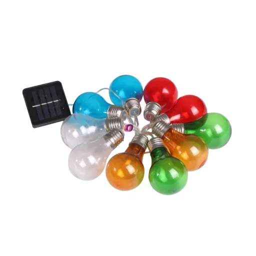 Napelemes villanykörte fényfüzér 2,4m PARTY BULB