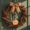 Őszi dekoráció - bőség kosár - akasztható - fa - 29 x 9 cm