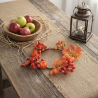 Őszi ajtódísz termés. leveles koszorú - 22 cm Őszi ajtódísz termés. leveles koszorú - 22 cm