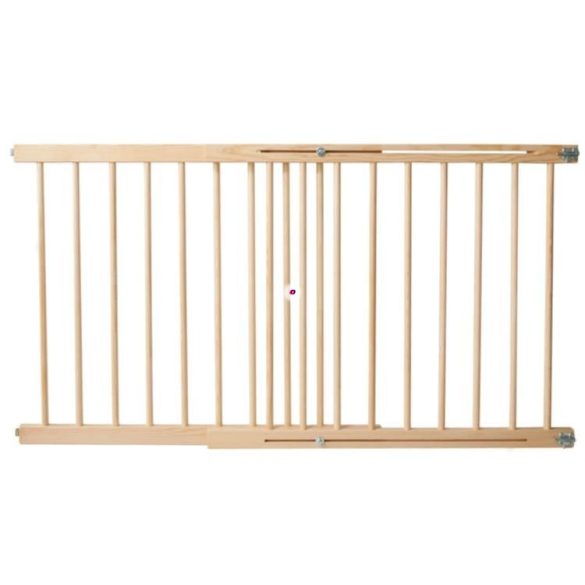 Baba biztonsági rács babarács állítható 72-122cm natúr fa