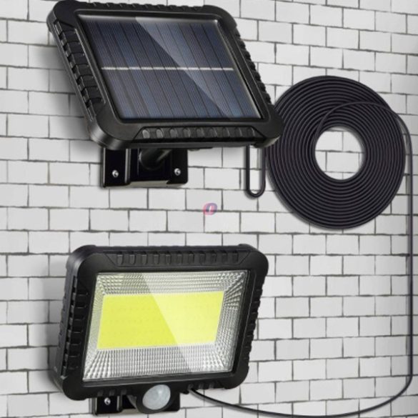 100 LED napelemes reflektor lámpa, mozgásérzékelővel