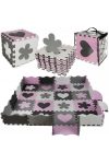 Habtapi játszószőnyeg, hab szivacs Puzzle pasztel 9 db-os