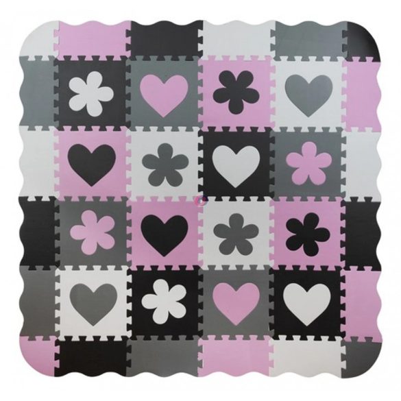 Habtapi játszószőnyeg, hab szivacs Puzzle pasztel 9 db-os